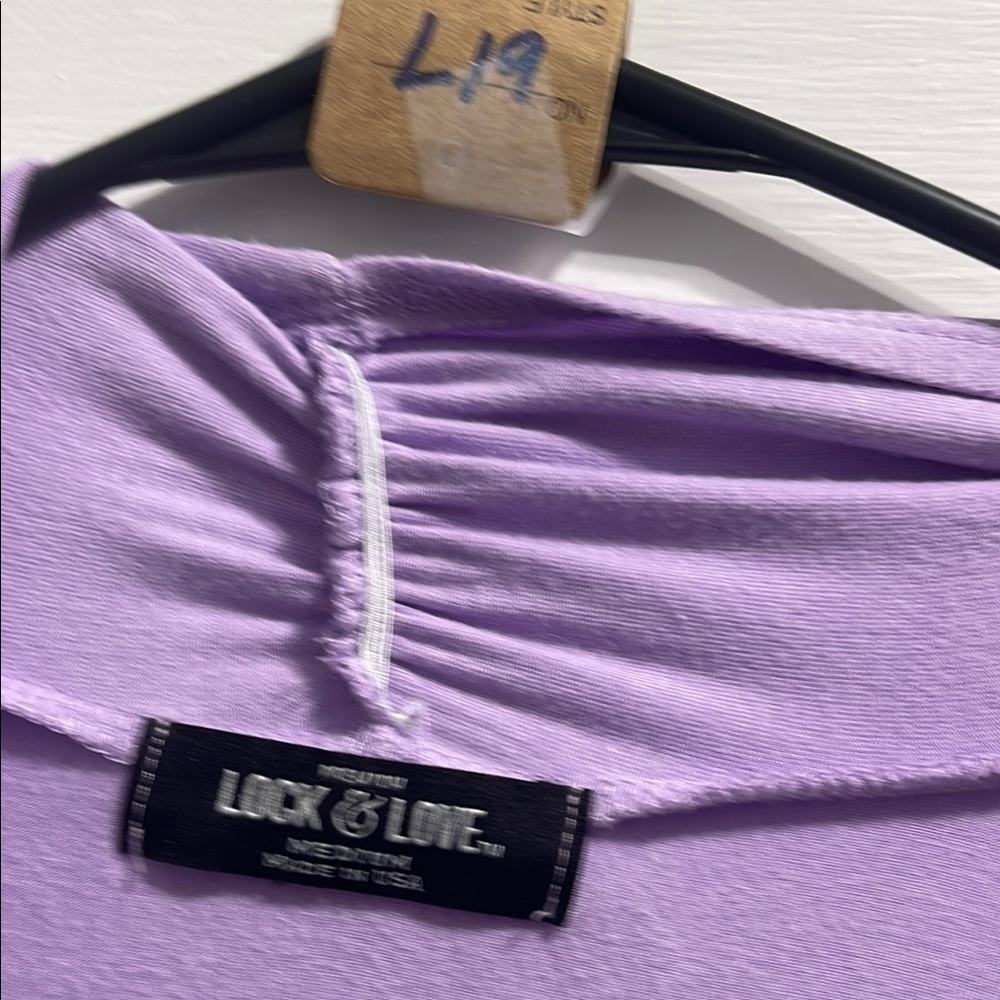 Lock & Love Lighweight Purple Lavender Cardigan Relaxed Fit size L - Picture 3 of 5